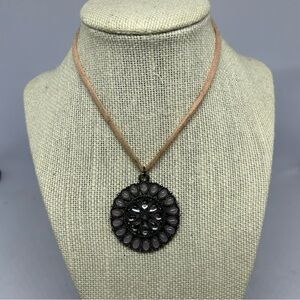 Robert Rose Pink Beaded Pendant Necklace
